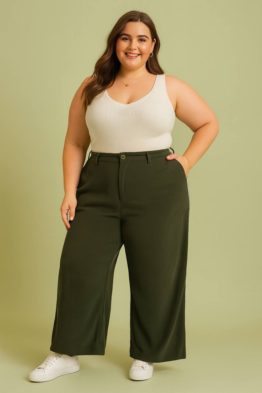 PANTALON PANA BICOLOR COD 5354 foto 2