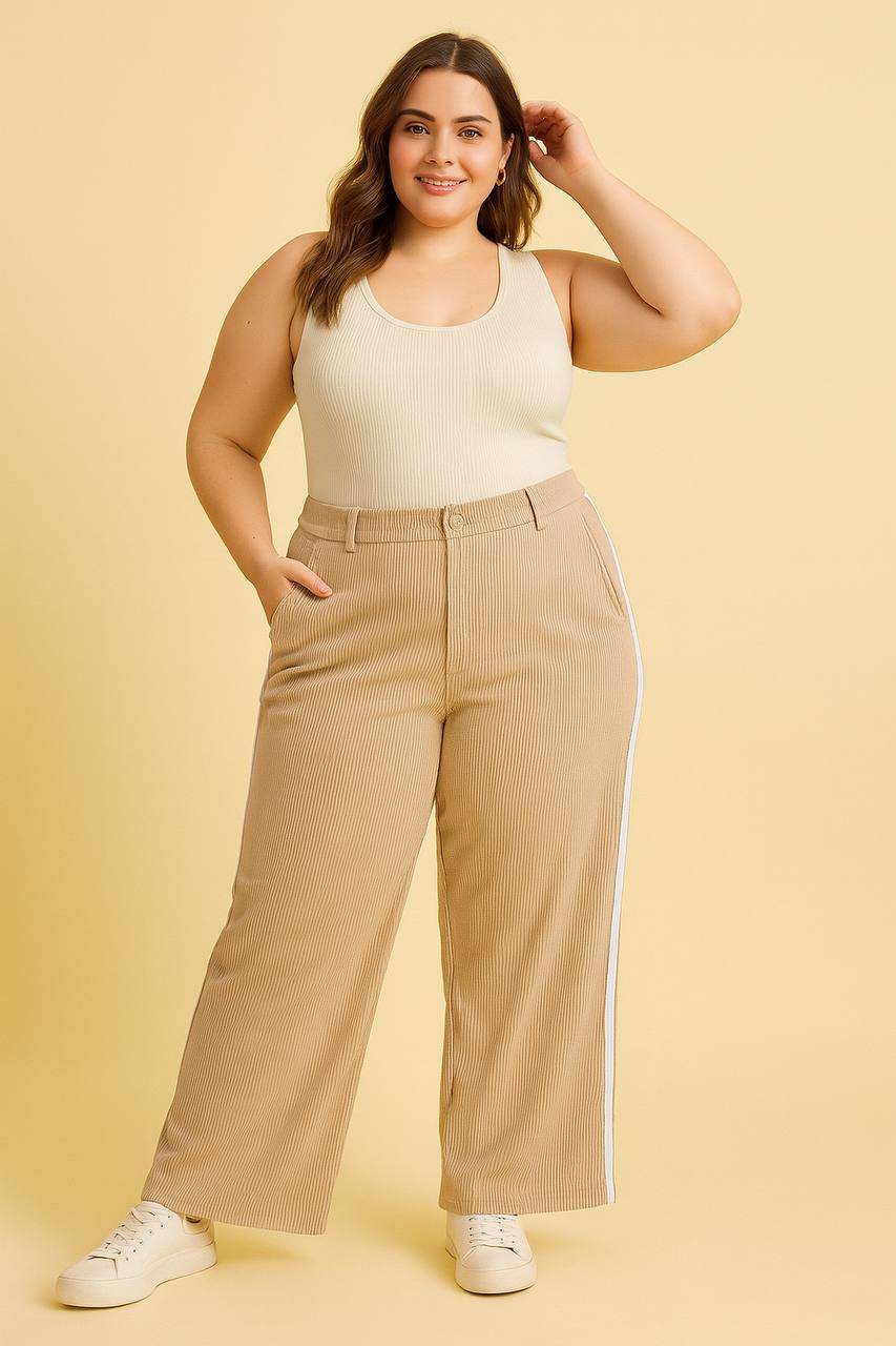 PANTALON PANA BICOLOR COD 5354 foto 3