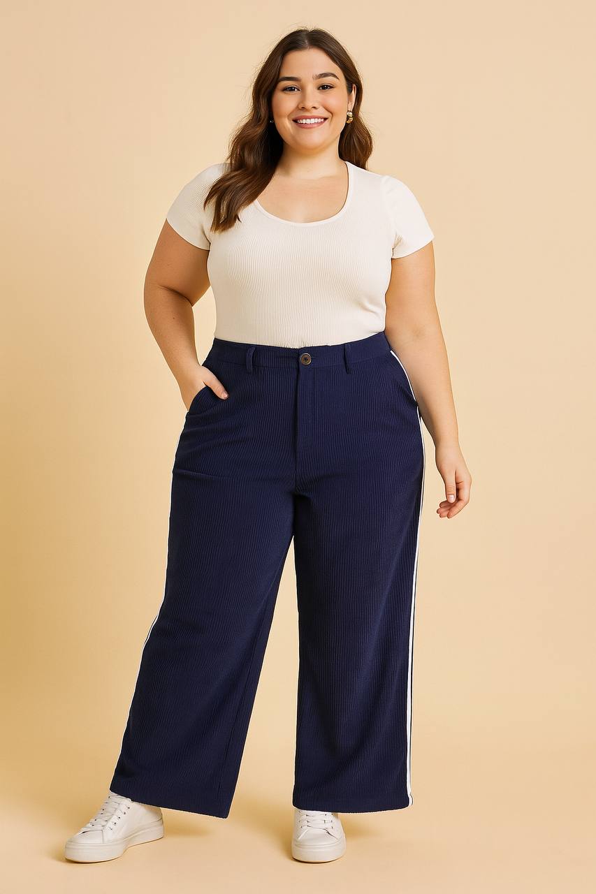 PANTALON PANA BICOLOR COD 5354 foto 4