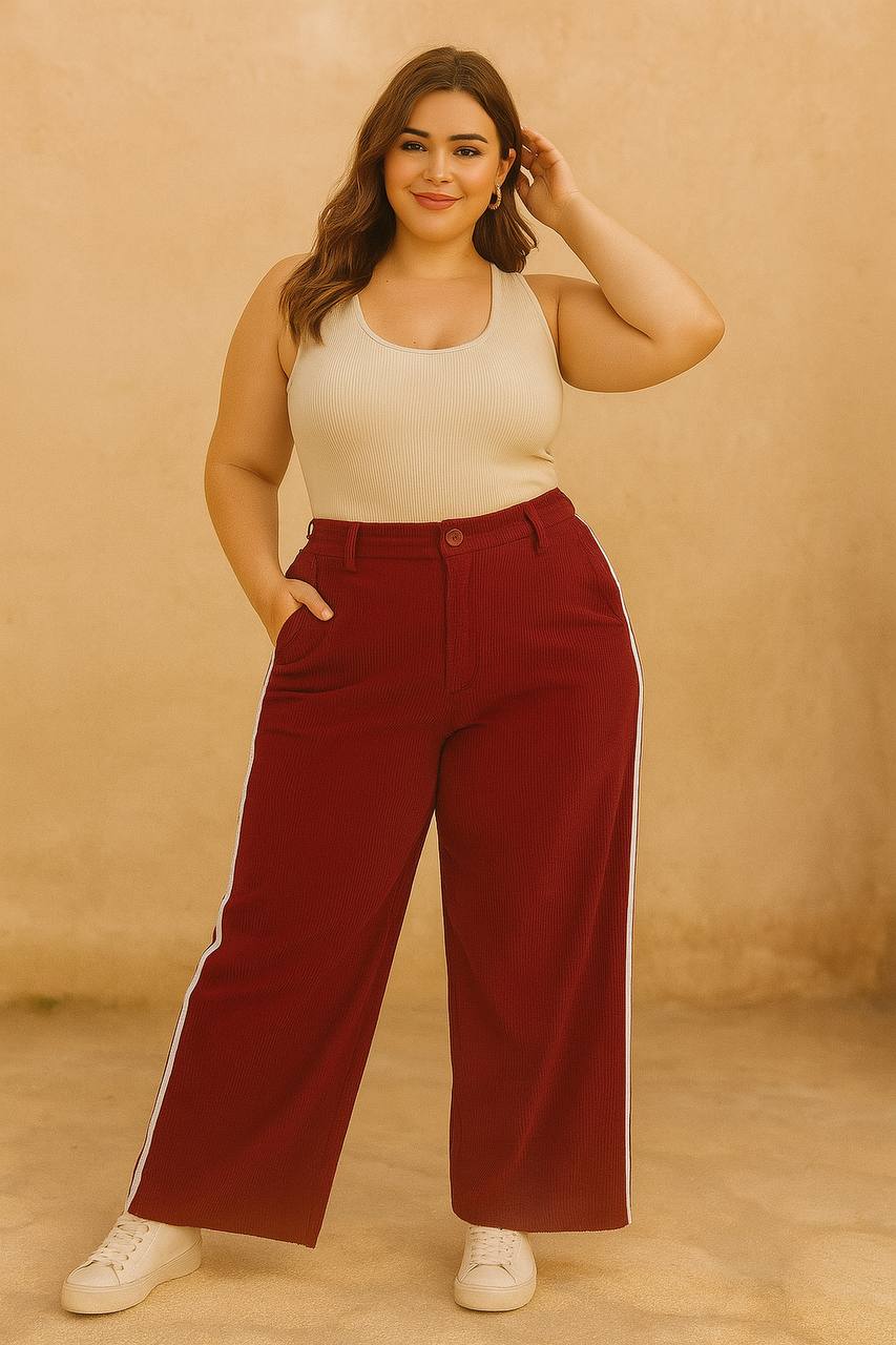 PANTALON PANA BICOLOR COD 5354 foto 5