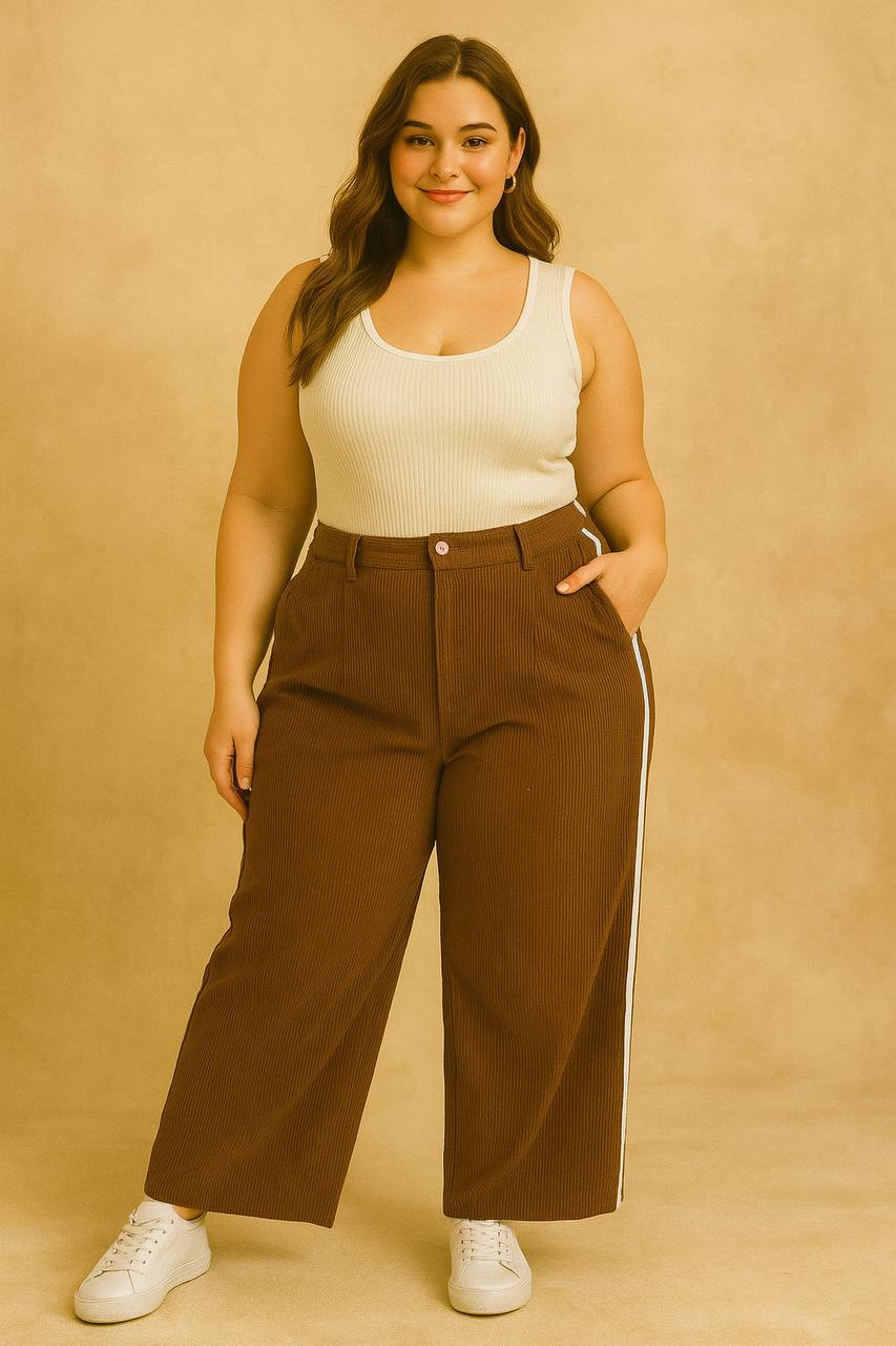 PANTALON PANA BICOLOR COD 5354 foto 6