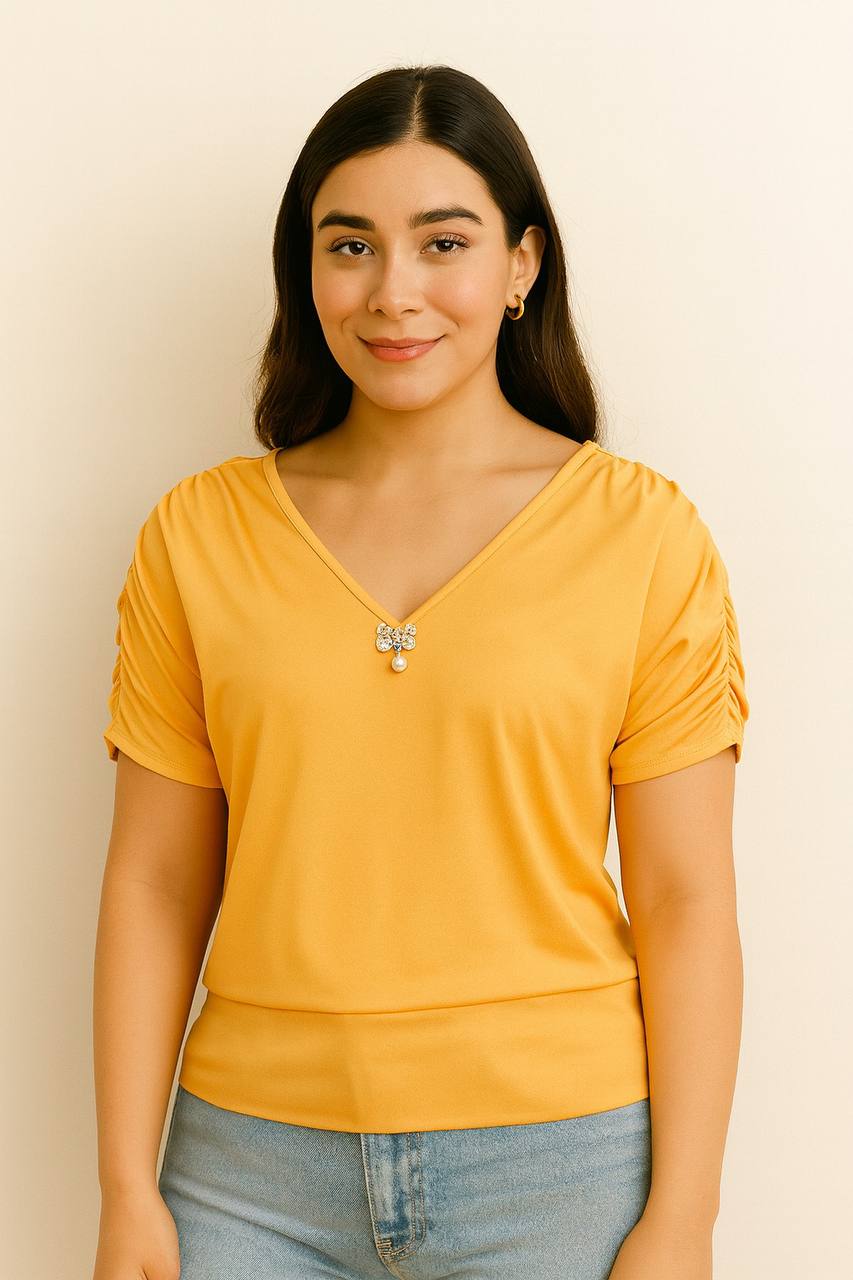 BLUSA ST LLANO APLIQUE FLOR COD 5265 foto 6