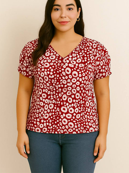BLUSA ECON MANGA PRINCESA MANCHAS COD 5336 foto 1