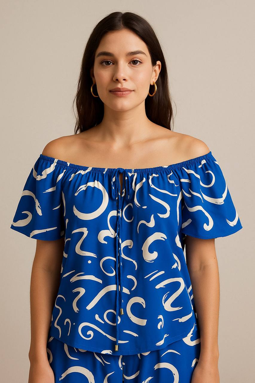 BLUSA STRAPLESS ANIMAL PRINT COD 5443 foto 1