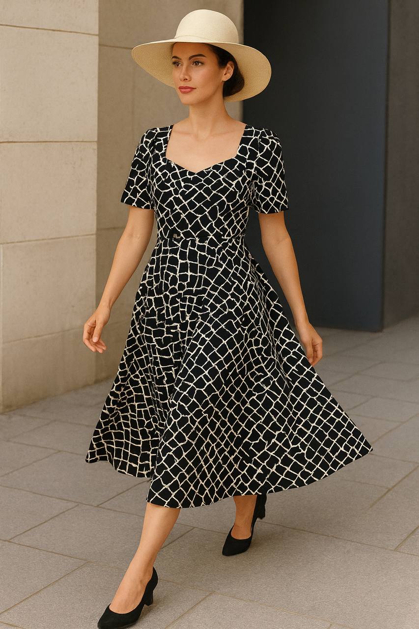 VESTIDO SUPLEX DISENO VARIADO COD 5494 foto 1