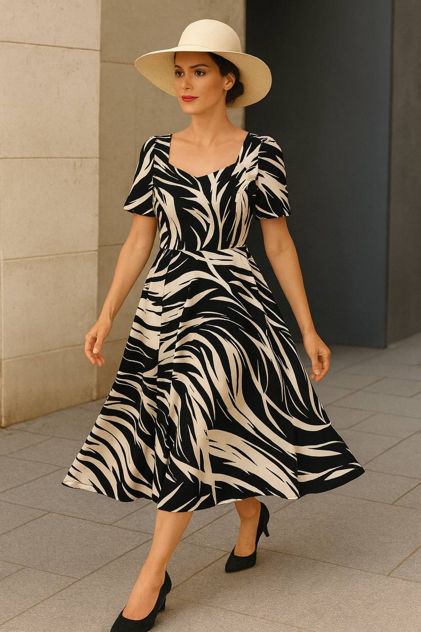VESTIDO SUPLEX DISENO VARIADO COD 5494 foto 2