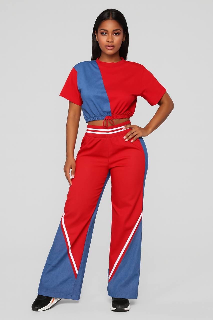 CONJUNTO PANTALON BICOLOR COD 5554 foto 4