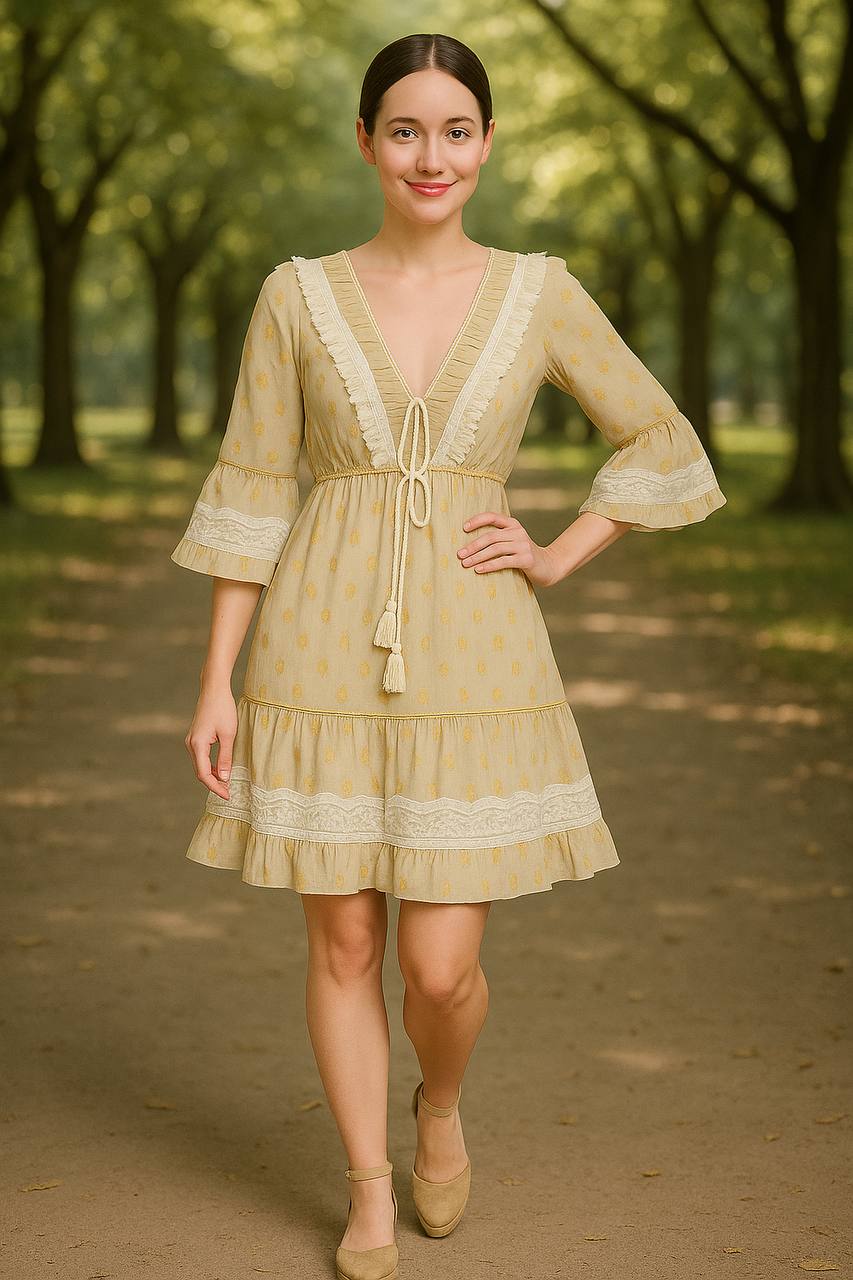 VESTIDO HINDU HILOS DORSDOS COD 4785 foto 3
