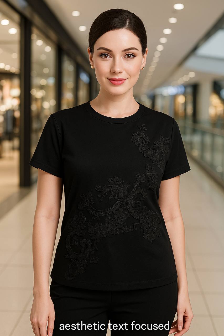 BLUSA ENCAJE LLANO P002 COD 5240 foto 3
