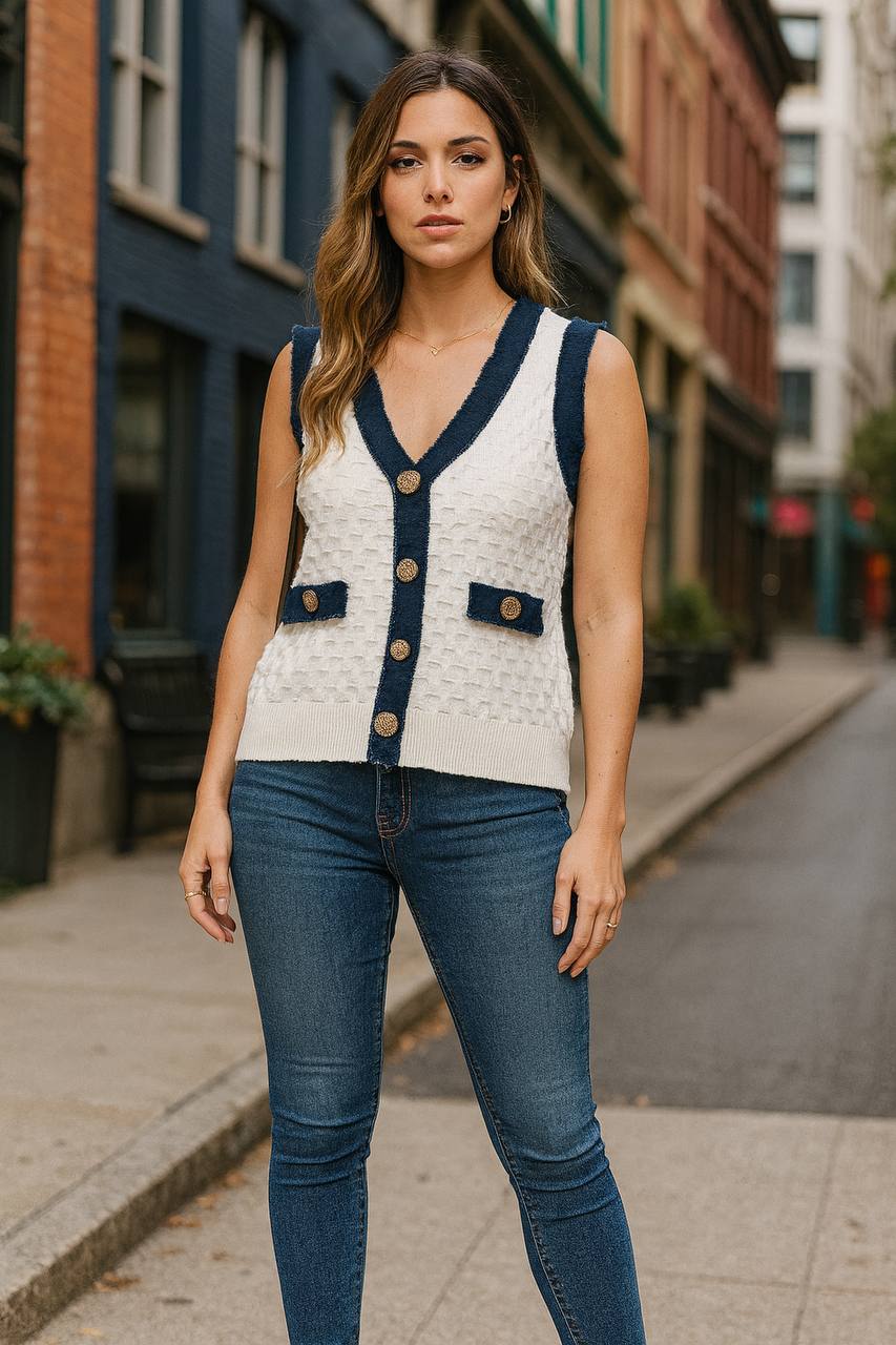 BLUSA RAYAS JEAN COD 5725 foto 1