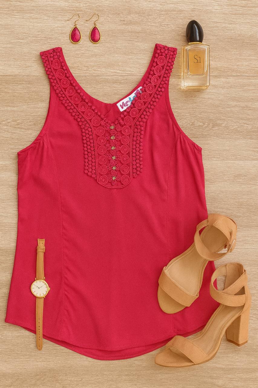 BLUSA VESTIR ENCAJE BRILLANTES COD 3965 foto 8
