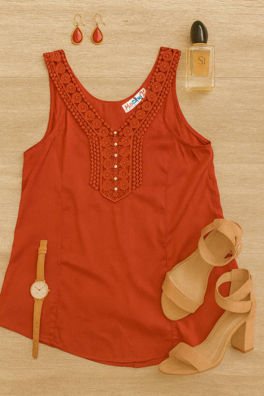 BLUSA VESTIR ENCAJE BRILLANTES COD 3965 foto 9