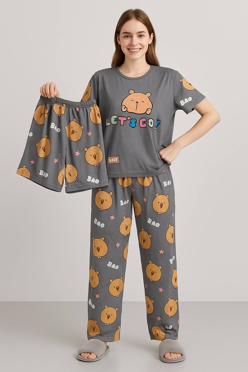 PIJAMA 3 PIEZAS DISENO VARIADO COD 5741 foto 6