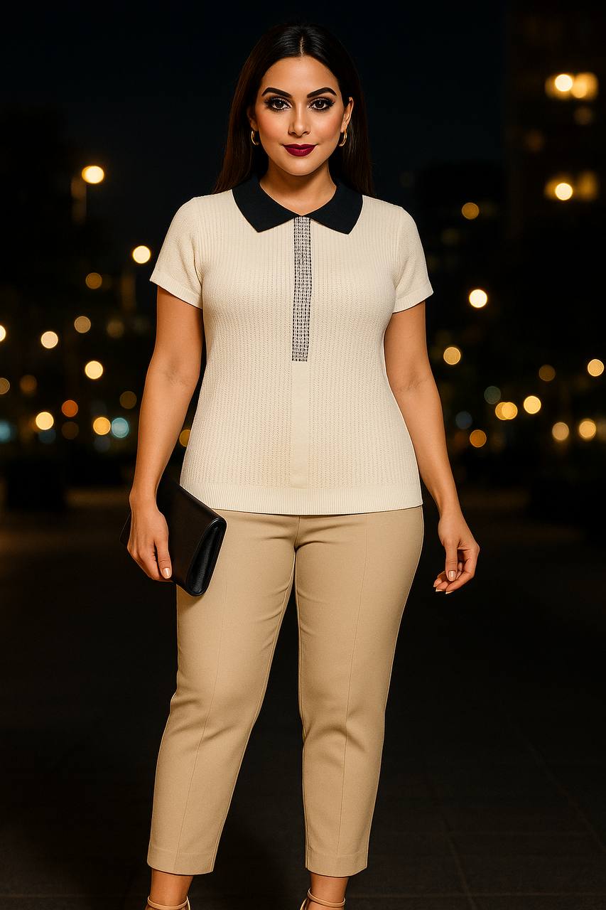 BLUSA HILO TEJIDO BRILLANTES COD 6036 foto 2