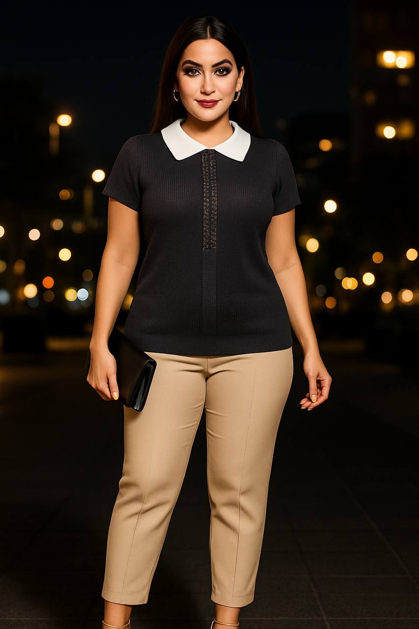 BLUSA HILO TEJIDO BRILLANTES COD 6036 foto 3