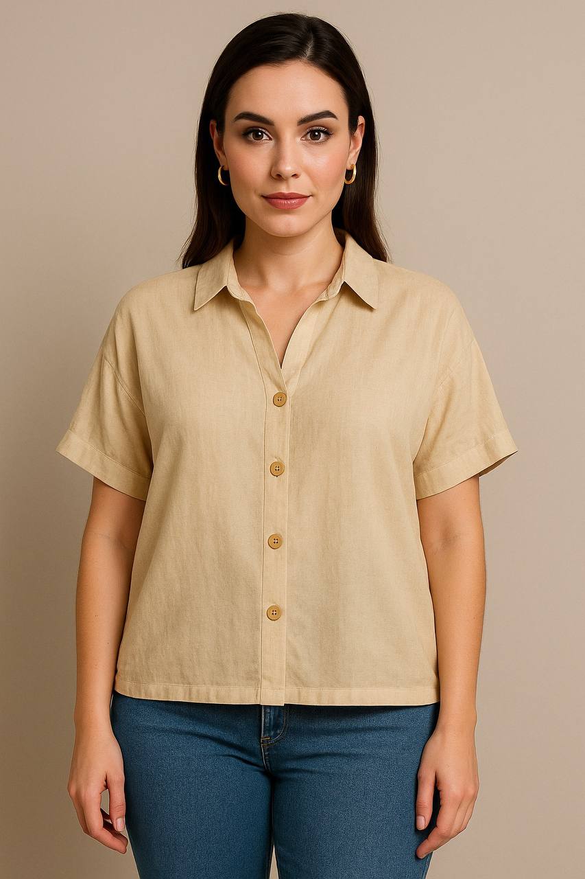 BLUSA LLANA LINO C35 COD 6016 foto 2