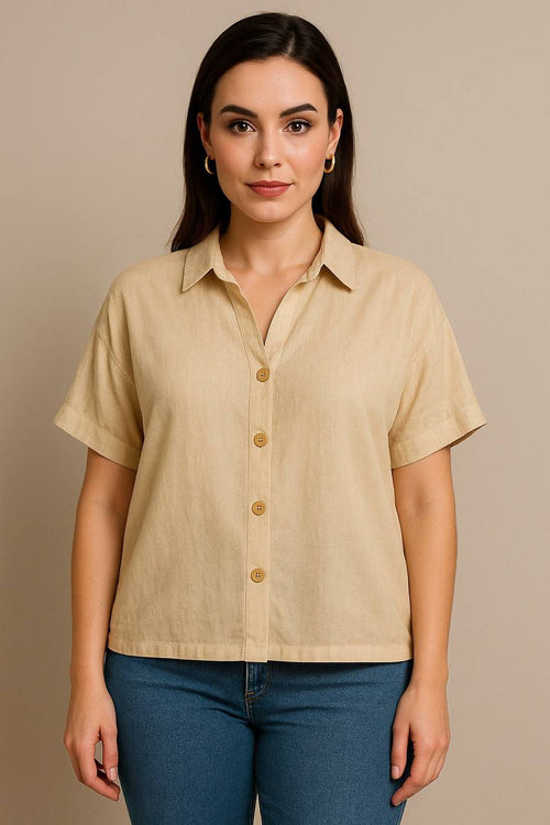 BLUSA LLANA LINO C35 COD 6016 foto 2