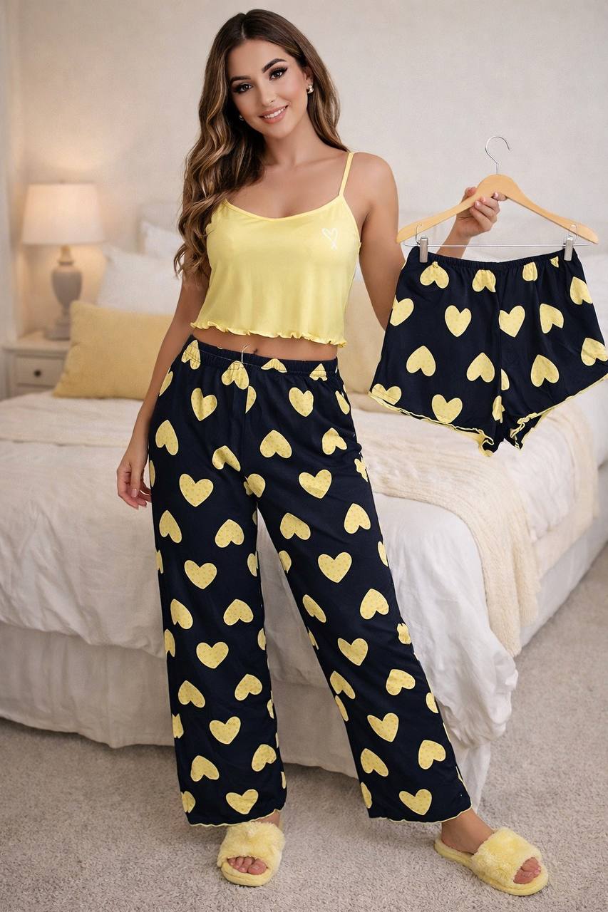PIJAMA 3 PIEZAS PANTALON COD 6433 foto 1