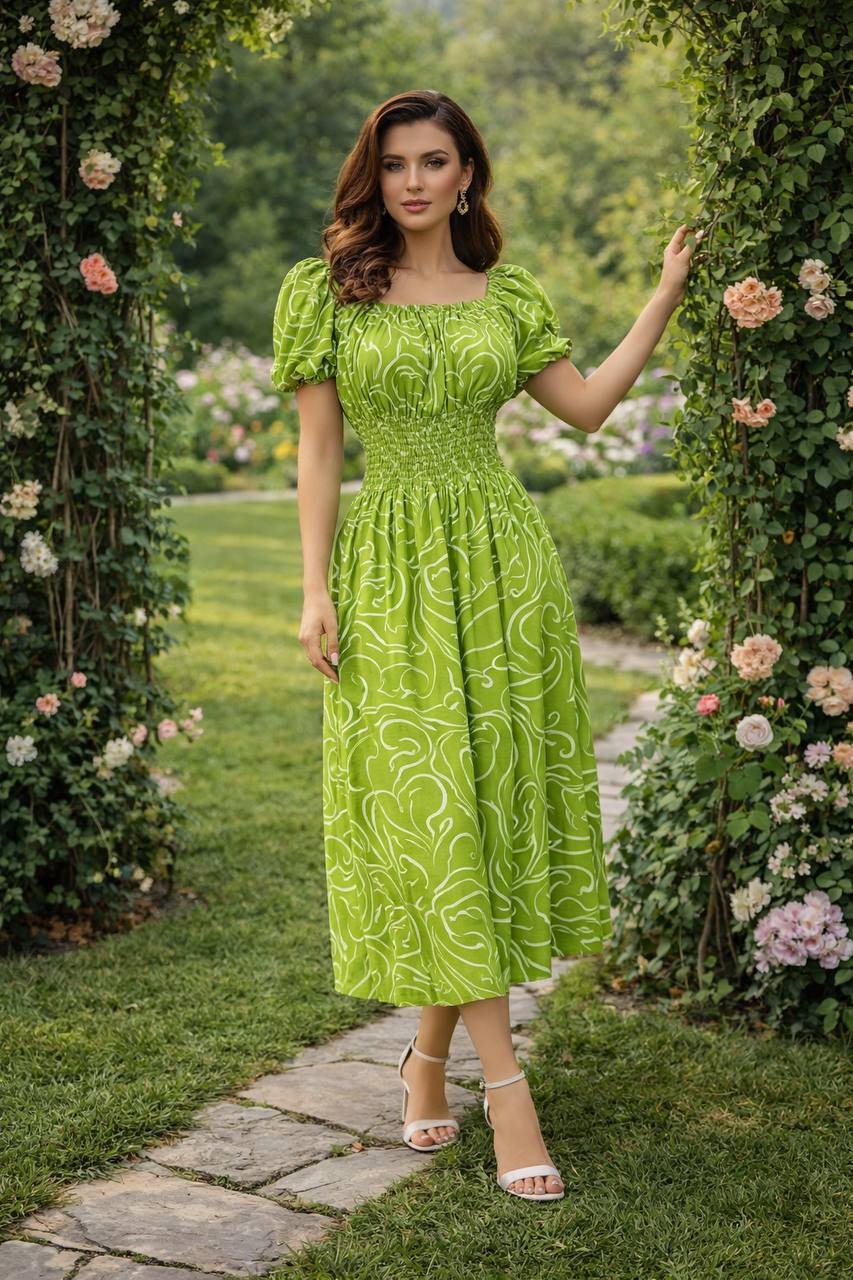 VESTIDO LARGO NIDO DE ABEJA DISENO VARIADO COD 6637 foto 3