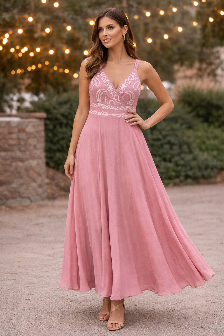 VESTIDO ENCAJE BICOLOR 623 COD 6779 foto 3
