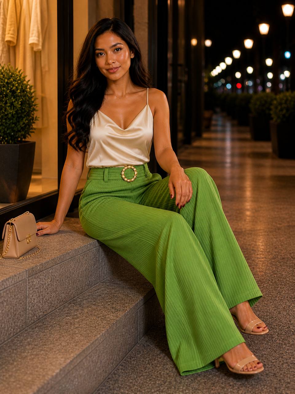 PANTALON APLIQUE CUADRADOS COD 6974 foto 2