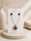 SET DE ARETES Y CADENA COD 7118 foto 1