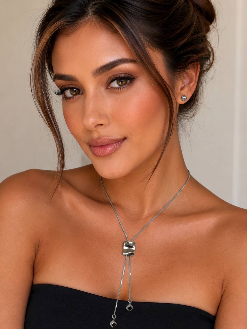 SET DE ARETES Y CADENA COD 7118 foto 4
