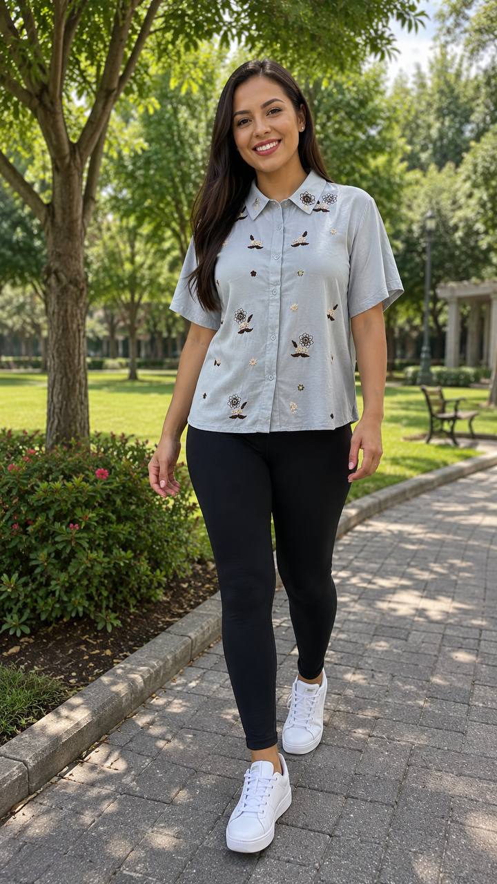 BLUSA LLANA FLOR C113 COD 7490 foto 4