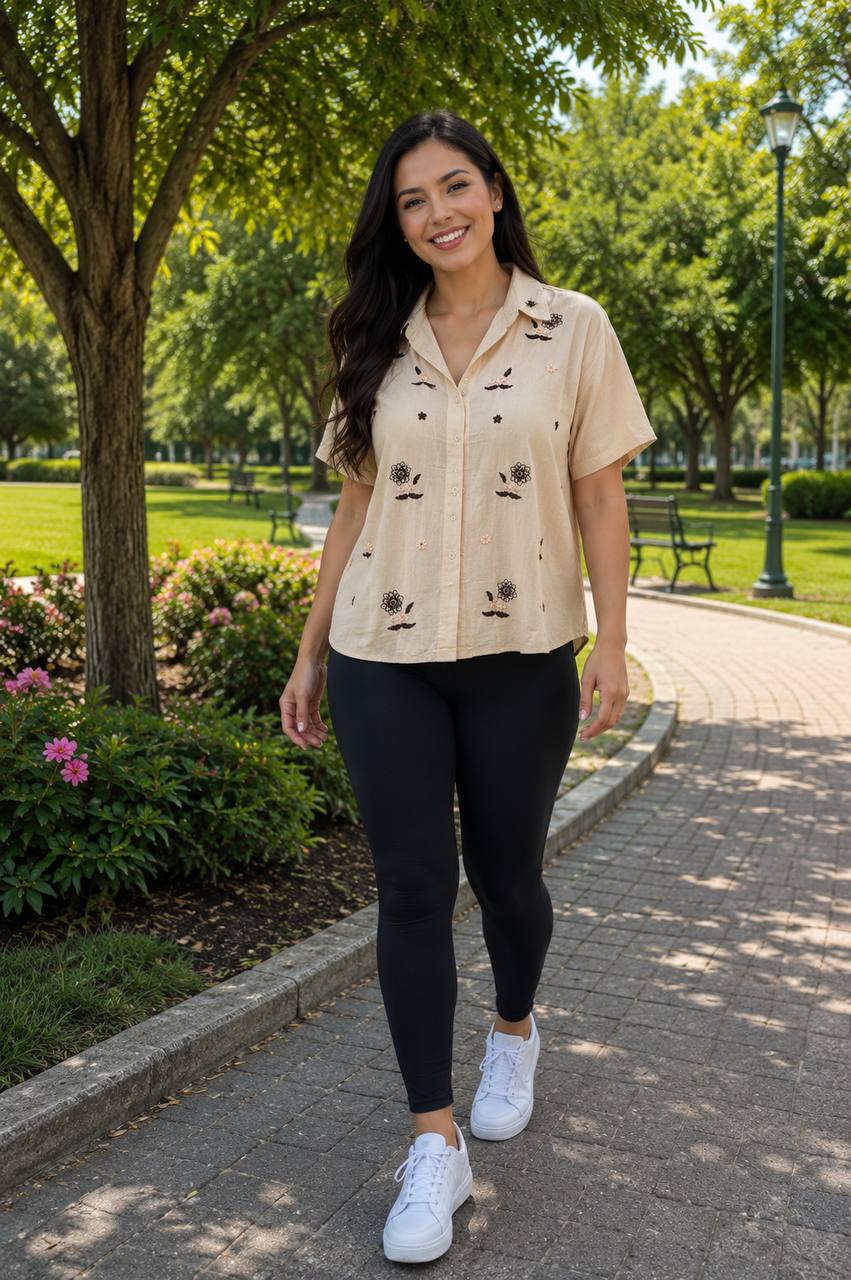 BLUSA LLANA FLOR C113 COD 7490 foto 5