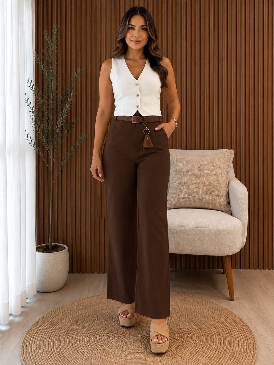 PANTALON LLANO G208 COD 7539 foto 2
