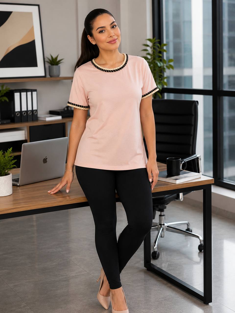 BLUSA LLANA TRENZADO C93 COD 7605 foto 4