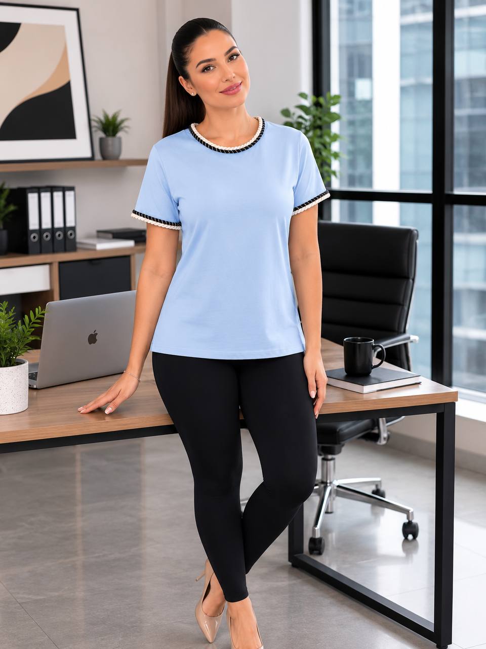 BLUSA LLANA TRENZADO C93 COD 7605 foto 6