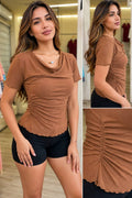 BLUSA LLANA 31825 APLIQUE COD 7599 foto 1