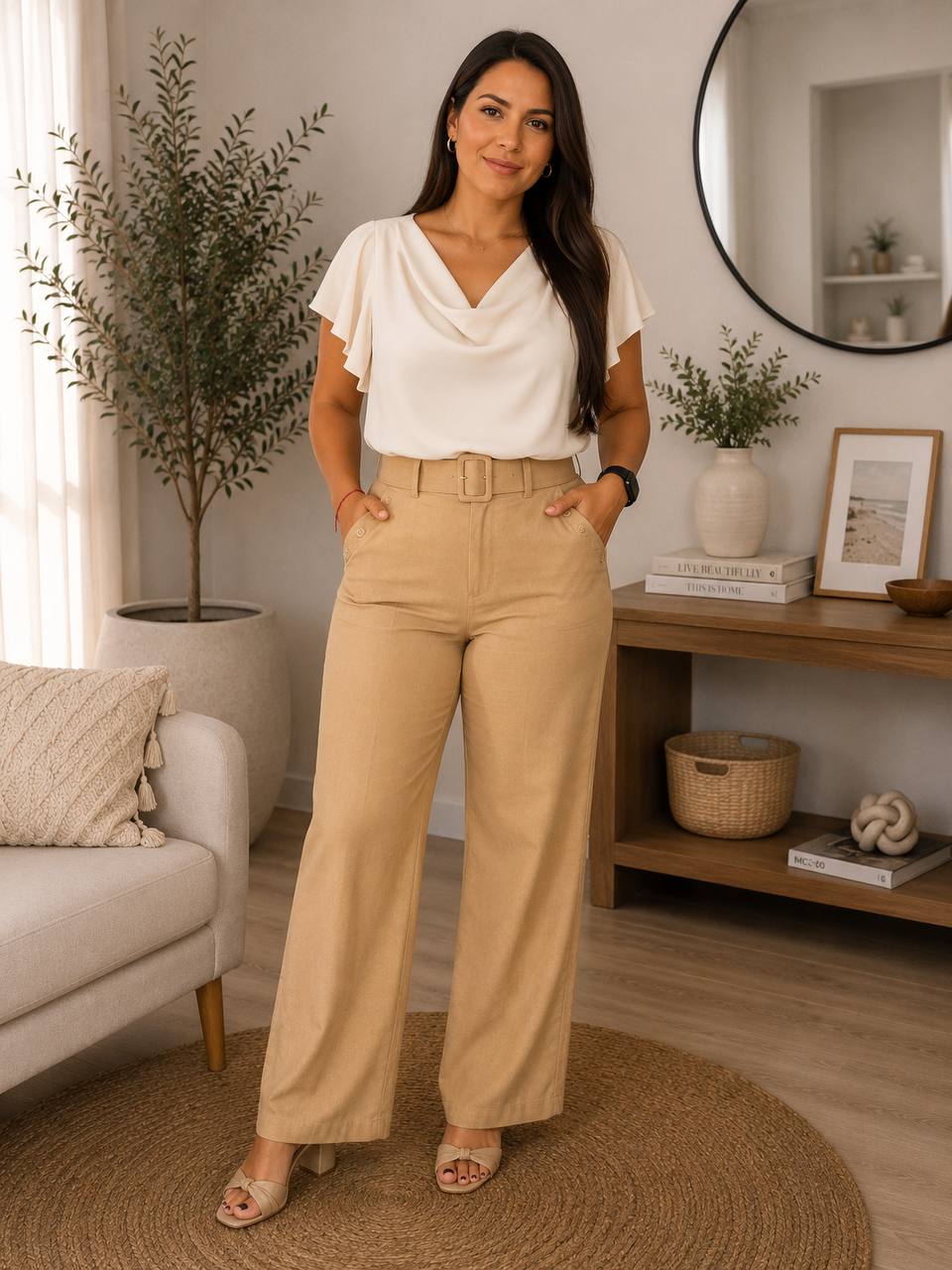 PANTALON GARBARDINA LLANA 21089 COD 7595 foto 2