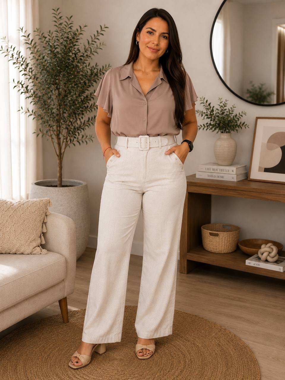 PANTALON GARBARDINA LLANA 21089 COD 7595 foto 3
