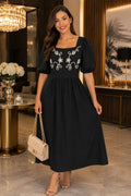 VESTIDO BORDADO 52015 FLORES COD 7632 foto 1