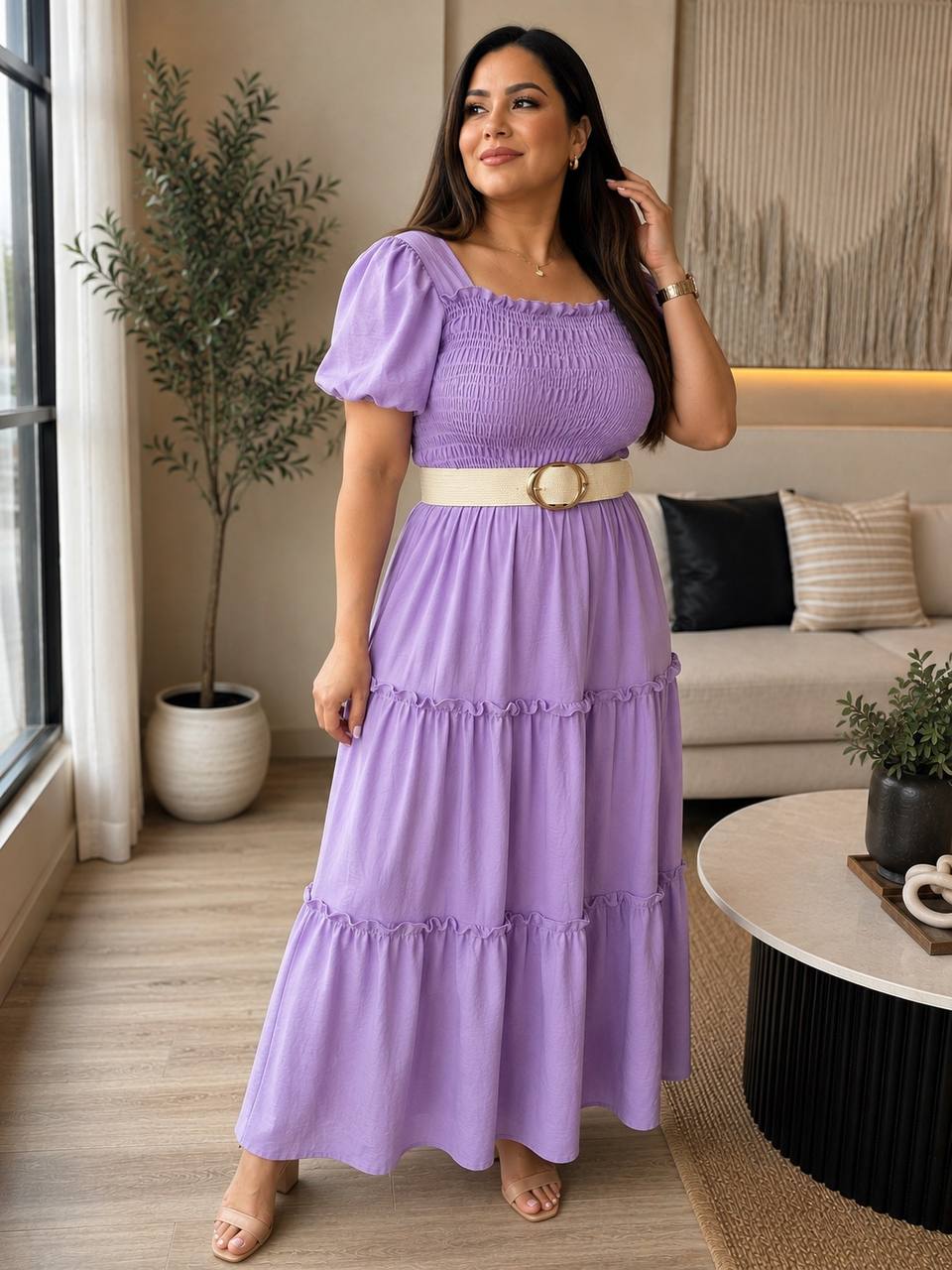VESTIDO NIDO DE ABEJA 52029 COD 7639 foto 3