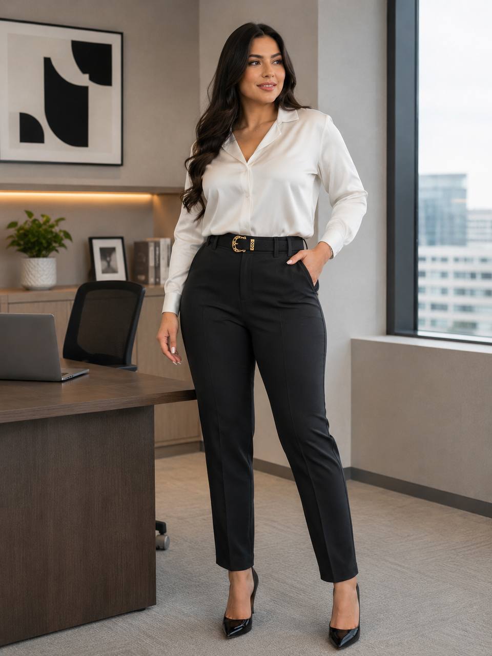 PANTALON LLANO G229 COD 7707 foto 2