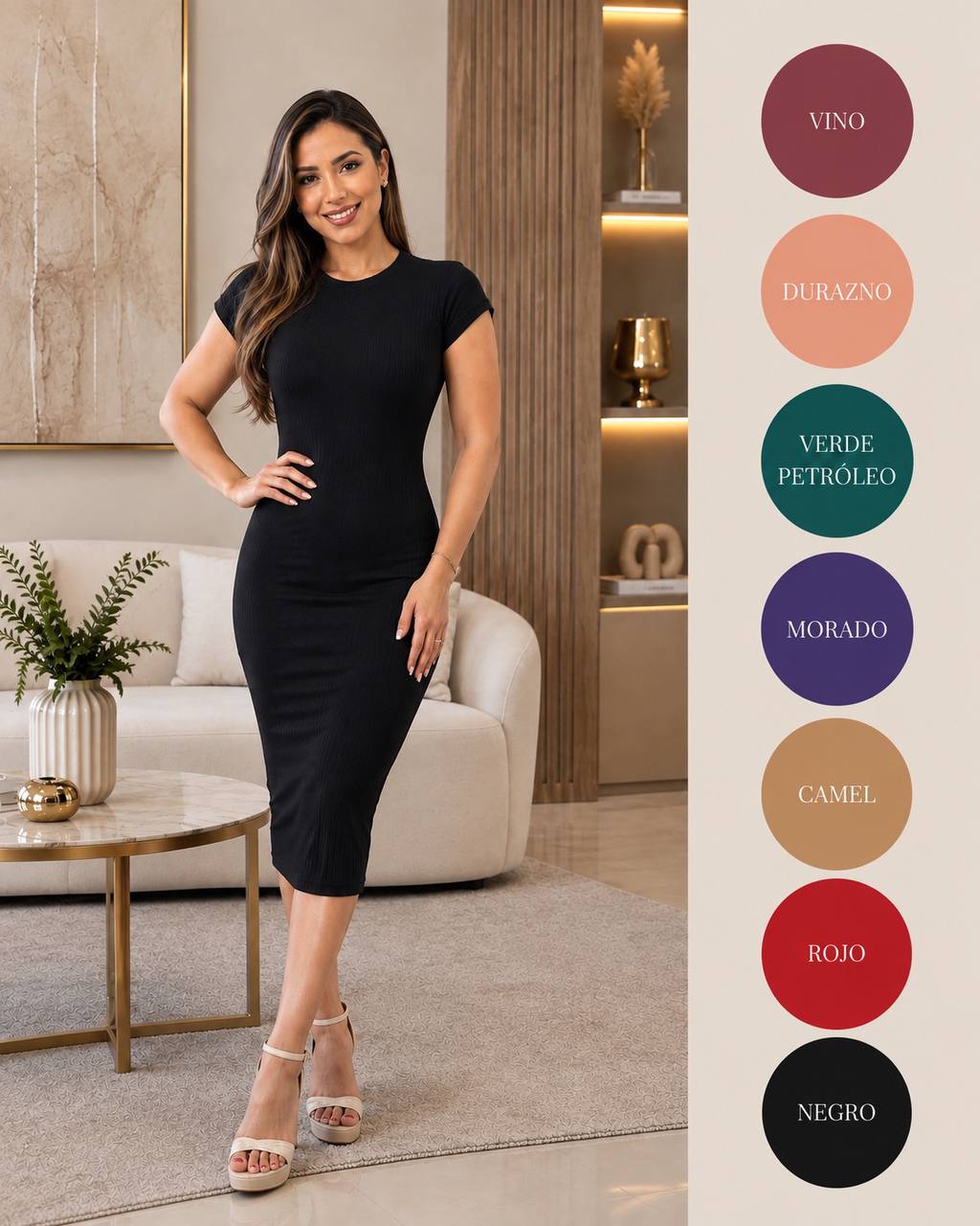 VESTIDO RIB ANACALADO DUO COD 7709 foto 3