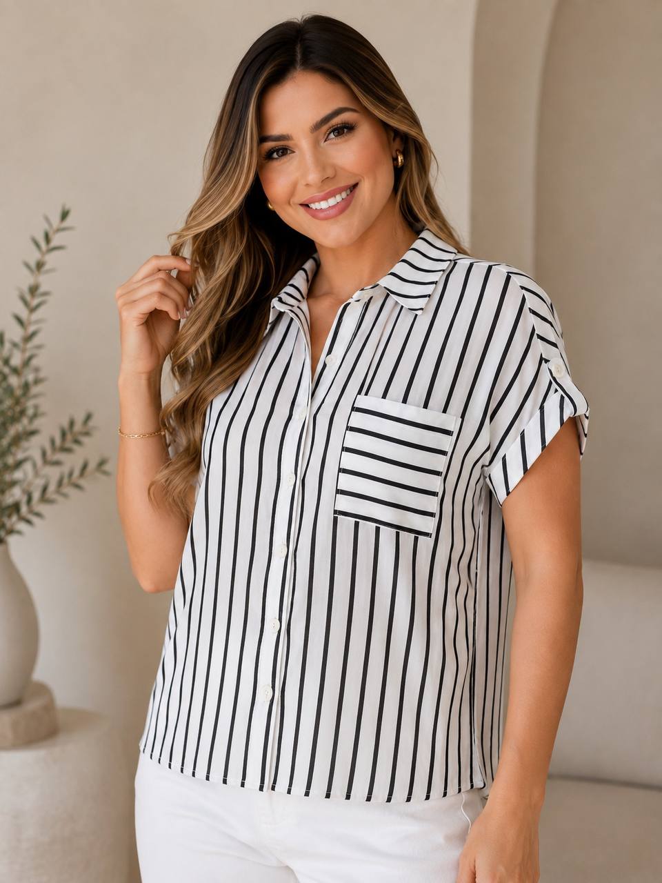 BLUSA RAYAS B6013 COD 7684 foto 2