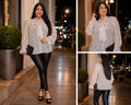 BLUSA MANGAS LARGAS LUNARES Z1421 COD 7716 foto 1