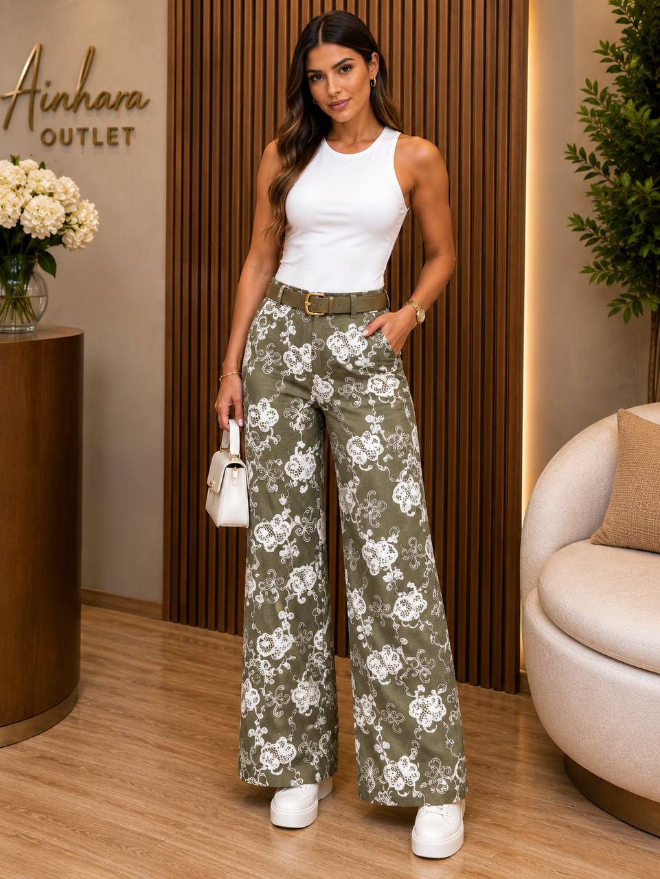 PANTALON ENCAJE BICOLOR COD 7776 foto 2