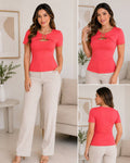 BLUSA SUPLEX LLANO MANGAS LARGAS COD 6123 foto 1