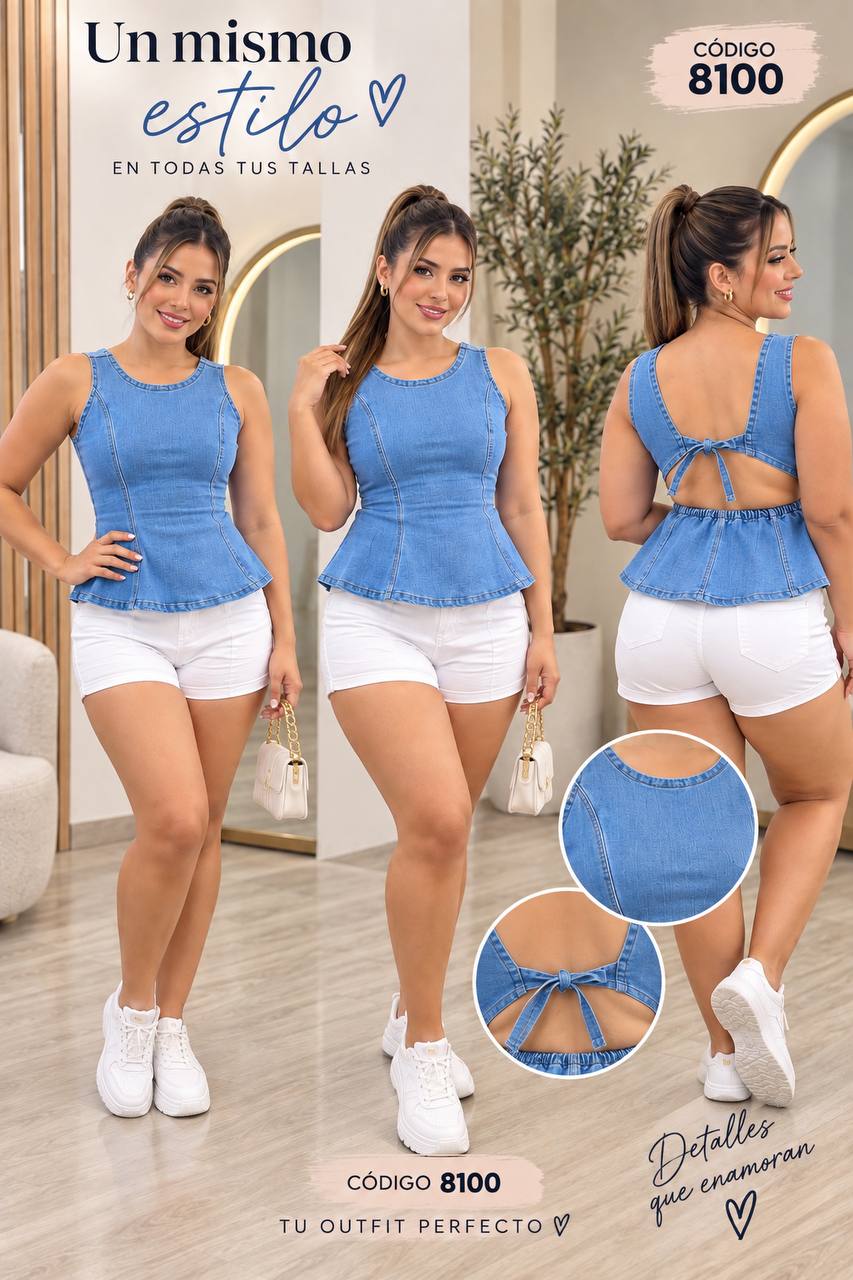 BLUSA JEANS COD 8100 foto 3