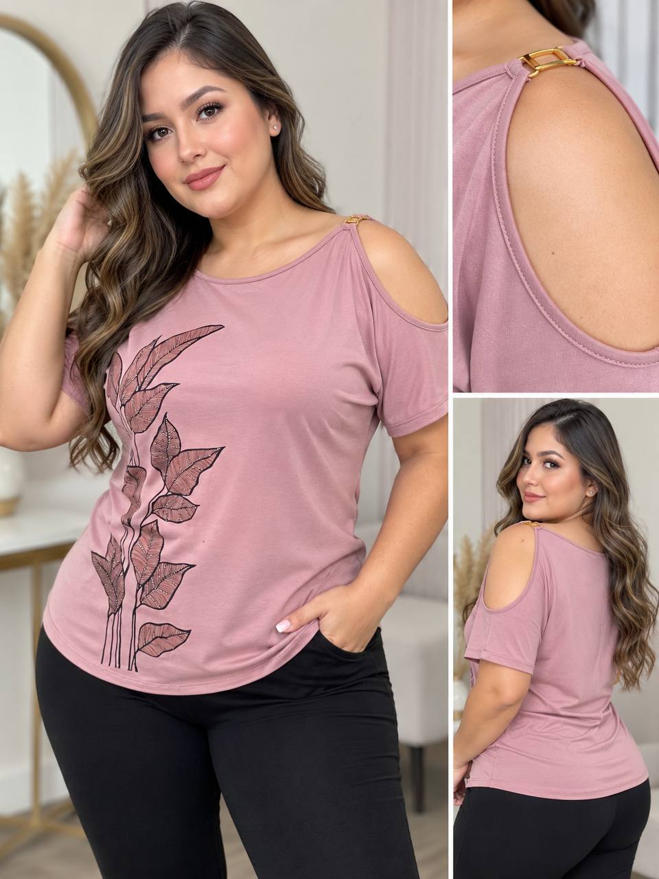 BLUSA HOJAS COD 8120 foto 1