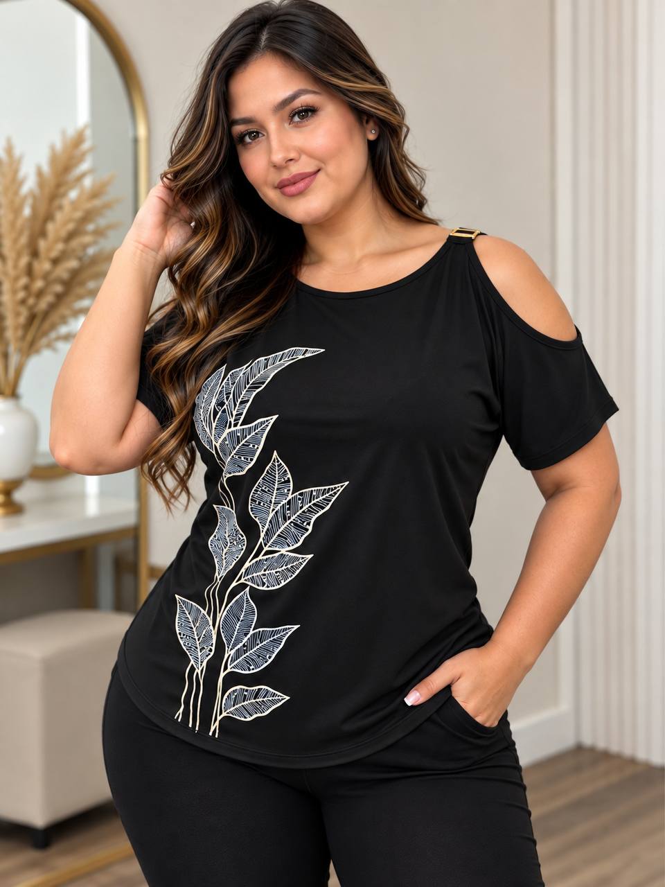 BLUSA HOJAS COD 8120 foto 5